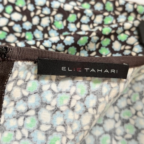 Elie Tahari Cotton Art Nouveau Print Skirt Size 6 Generous Fit - Picture 8 of 15